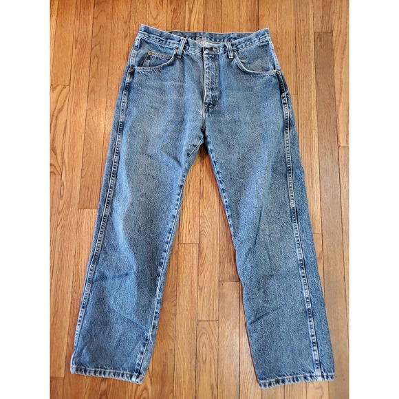 Wrangler Other - EUC Wrangler 5 Star Jeans Stonewash Blue Denim Mens 34x30 Straight Leg 96501MR